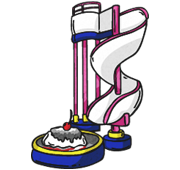 Sliding tunnel than points to a pice of cake