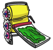 Torture machine with slime on it